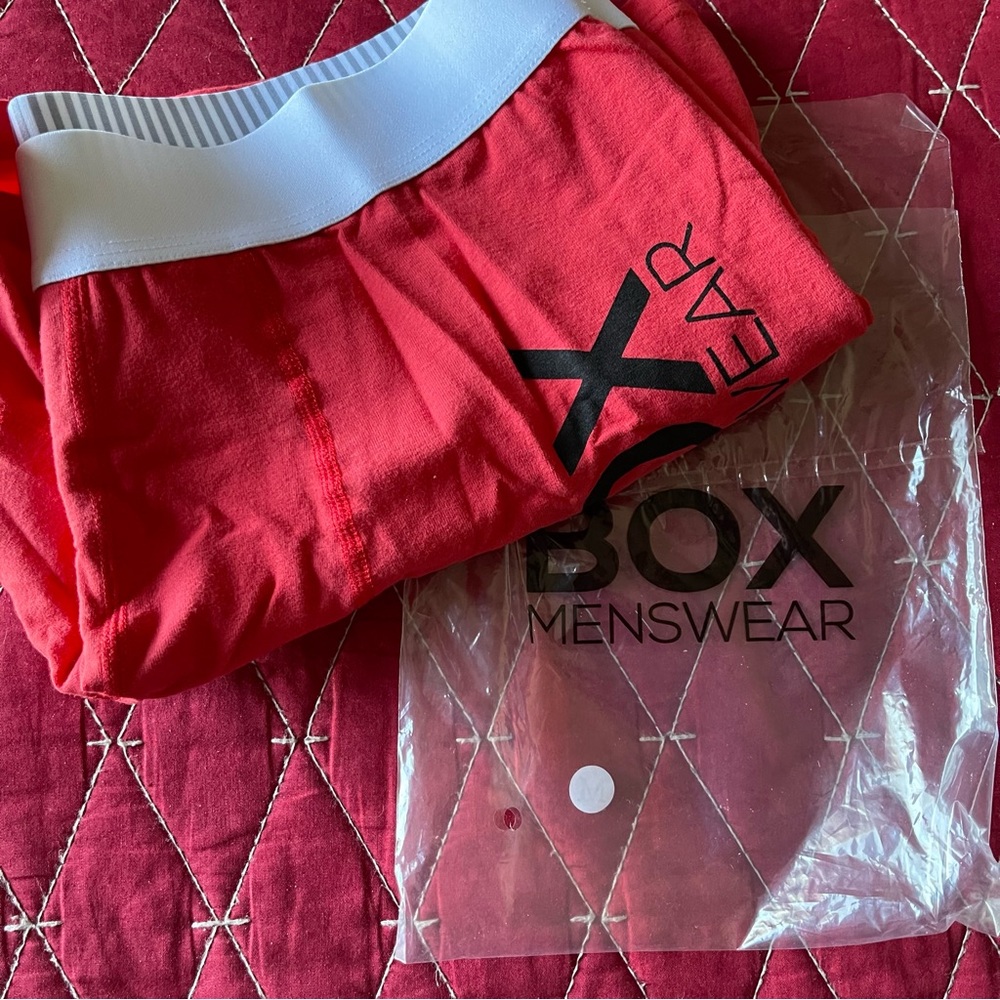 Box Menswear BoxerTrunk - Red.  Mens: Medium.